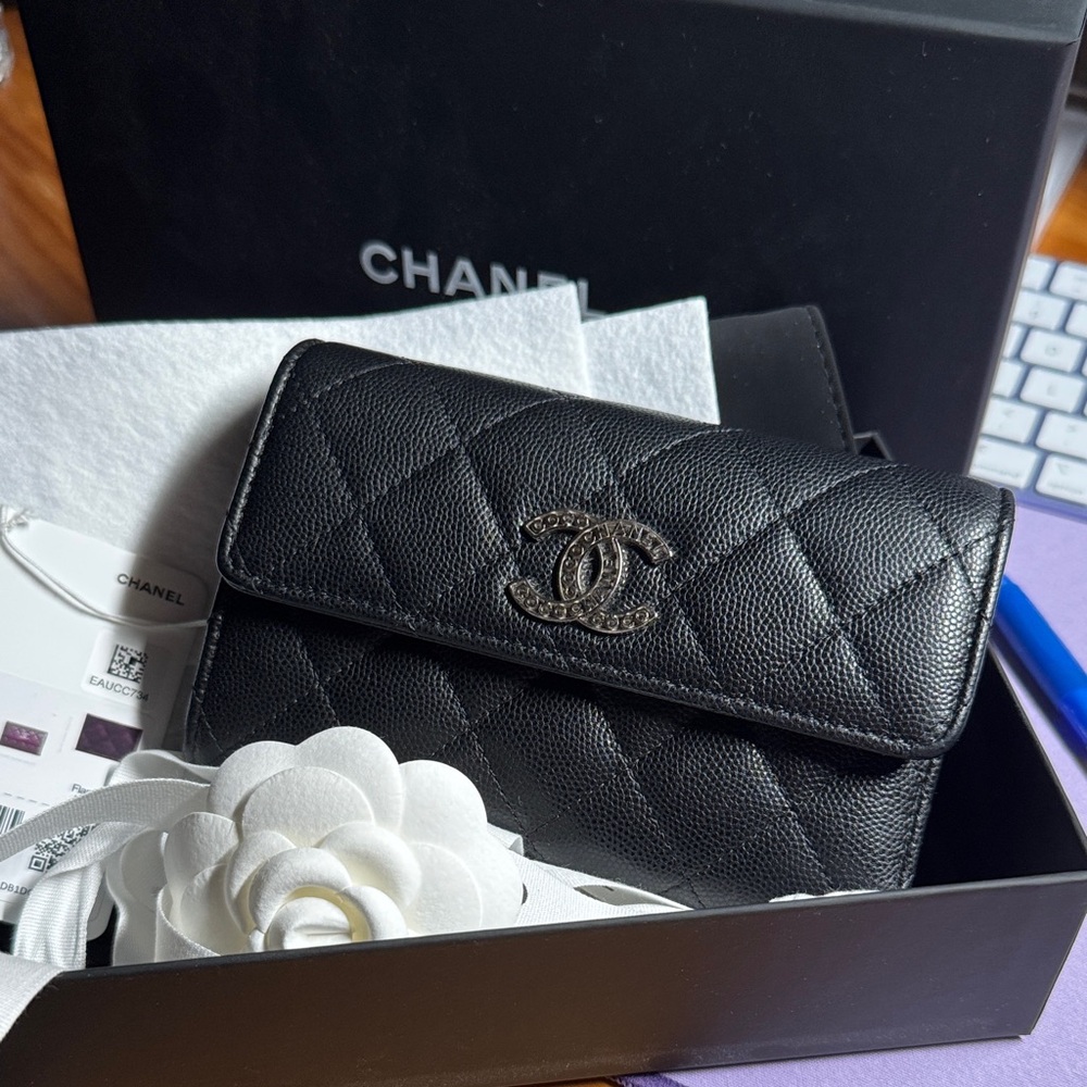 Chanel Black Quilted Wallet